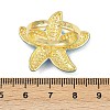 Brass Enamel Adjustable Cuff Rings for Women RJEW-G357-01P-5