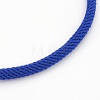 Braided Cotton Cord Bracelet Making MAK-L018-03A-06-G-2