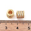 Column Brass Micro Pave Clear Cubic Zirconia Beads KK-S394-05B-3