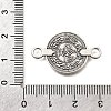 Tibetan Style Alloy Coin Links Connector Charms FIND-D042-13AS-3