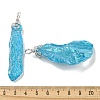 Electroplated Raw Rough Natural Quartz Crystal Big Pendants G-A229-02P-09-3