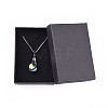 Electroplated Glass Pendant Necklaces NJEW-JN02503-5