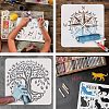 Large Plastic Reusable Drawing Painting Stencils Templates DIY-WH0202-429-4