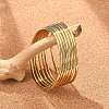 PVD Vacuum Plating Fashion 304 Stainless Steel Buddhist Bangle Sets X-BJEW-L664-022C-G-1