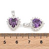 Brass Micro Pave Cubic Zirconia Charms CU-CBAA6E8-07S-03-3