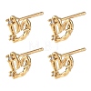 SHEGRACE Brass Micro Pave Cubic Zirconia Stud Earring XGRQ4N050-705G-1