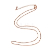 Rose Gold Plated Tin Alloy Rolo Chain Necklaces NJEW-BB10184-18RG-3