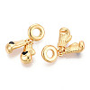 Brass Black Enamel Boxing Glove European Dangle Charms KK-N271-08G-2