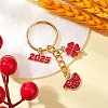Alloy Enamel Pendant Keychains KEYC-JKC01177-03-2