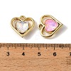 UV Plating Alloy Glass Pendants FIND-K032-18G-2