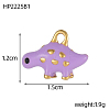 304 Stainless Steel Enamel Pendants STAS-OY002-77G-4