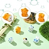 5Pcs Handmade Printed Porcelain Beads PORC-YW0001-18-2