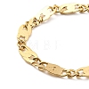 304 Stainless Steel Dapped Chain Necklace for Women NJEW-A008-06G-2