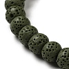 Natural Lava Rock Dyed Beads Strands G-Z036-B01-13-3