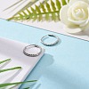 Anti-Tarnish Unisex Rhodium Plated 925 Sterling Silver Hoop Earrings EJEW-AA00271-06P-6