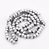 Electroplate Non-magnetic Synthetic Hematite Beads Strands X-G-Q486-111D-2