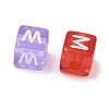Spray Painted Transparent Acrylic Beads MACR-K365-07M-2