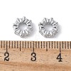 Brass Micro Pave Clear Cubic Zirconia Spacer Beads KK-F892-29P-2