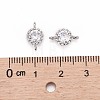 Flower Brass Micro Pave Cubic Zirconia Links LS-X-ZIRC-L054-09P-NR-4