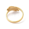 Ion Plating(IP) 304 Stainless Steel Hand Hug Cuff Ring for Women RJEW-K245-34G-2