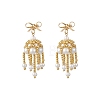 3 Pairs Handmade Glass Seed Beads Dangle Stud Earrings EJEW-MZ00708-02-2