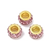 Alloy Rhinestone Clay Pave Beads ALRI-D300-04G-03-1