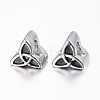 304 Stainless Steel European Beads Enamel Settings STAS-H368-30AS-1