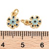 Brass Micro Pave Cubic Zirconia Charms KK-Q085-05G-G-3
