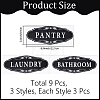 3Pcs 3 Styles PVC Self-adhesive Sign Label Paper DIY-CP0013-69-2