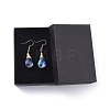 AB Color Half Electroplated Glass Dangle Earrings EJEW-JE03565-3