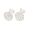 304 Stainless Steel Ear Stud Findings STAS-O119-17B-S-1