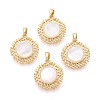 Natural White Shell Pendants KK-N287-03G-1
