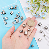 36Pcs 6 Size 201 Stainless Steel Cord Ends STAS-CA0001-94-3