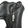Paua Shell Dangle Earrings EJEW-JE07179-01-5