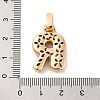 Brass Micro Pave Cubic Zirconia Pendants KK-C076-29R-G02-3