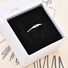 Rhodium Plated 925 Sterling Silver Adjustable Rings RJEW-S397-01P-05-3