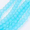 Baking Paint Transparent Glass Bead Strands X-GLAA-S031-8mm-21-1