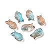 Transparent Spray Painted Glass Beads X1-GLAA-I050-10D-1