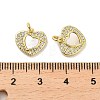 Brass Micro Pave Clear Cubic Zirconia Pendants KK-K365-04B-G-3