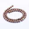 Natural Red Line Jasper Beads Strands G-F531-6mm-N-2
