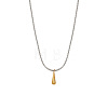 304 Stainless Steel Long Teardrop Pendant Necklaces for Women WG6AD54-01-4
