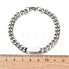 667 Stainless Steel Oval Link Bracelets BJEW-F529-11P-4