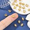 SHEGRACE Brass Pave Cubic Zirconia Rectangle Connector Charms XGRQ2O050-438C-G-5