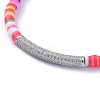Handmade Polymer Clay Heishi Bead Stretch Bracelets BJEW-JB05096-2