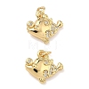 Brass Micro Pave Cubic Zirconia Pendants KK-A291-11E-G-1