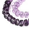 Crackle Transparent Glass Beads Strands GLAA-N068-03A-10-3