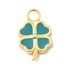 925 Sterling Silver Light Sea Green Enamel Charms STER-Z012-01G-07-1