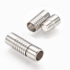 304 Stainless Steel Magnetic Clasps with Glue-in Ends X-MC091-2