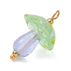 304 Stainless Steel with Handmade Bumpy Lampwork Pendants LA-CBA4231-01F-G-2