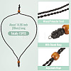 Adjustable Waxed Polyester Cord Necklace Making NJEW-TAC0030-4